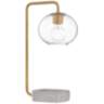 Mitzi Margot Aged Brass Accent Table Lamp with Concrete Base