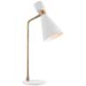 Mitzi Willa Aged Brass and White Metal Table Lamp