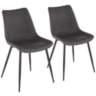 Durango Gray Faux Leather Dining Chairs Set of 2