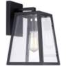 Arrington 13&quot; High Glass and Mystic Black Outdoor Wall Light