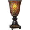 Mosaic Brown Glass 12" High Uplight Accent Lamp