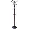 Rackley 73&quot; High Cherry and Chrome 12-Hook Coat Rack