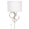 Possini Euro Design Circles Plug-In Wall Sconce with Cord Cover