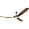 70&quot; Maverick Max Brushed Steel LED Damp Rated Ceiling Fan with Remote