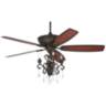 60&quot; Casa Montego Traditional Fandelier Ceiling Fan with Pull Chain
