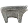 Sampson Textured Silver 12 1/4&quot; Wide Bull Figurine