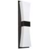 Aberdeen 19"H Espresso LED Wall Sconce w/ Linen White Shade