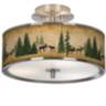 Moose Lodge Giclee Glow 14&quot; Wide Ceiling Light