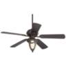 52&quot; Casa Vieja Veranda Bronze LED Damp Rated Pull Chain Ceiling Fan