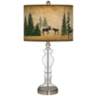 Moose Lodge Giclee Apothecary Clear Glass Table Lamp