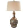 Cepeda Cordovan Brown Hydrocal Vase Table Lamp