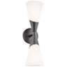 Mitzi Parker 17 1/2&quot; High 2-Light Glossy Black Wall Sconce