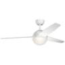 56&quot; Kichler Bisc Matte White Modern LED Ceiling Fan