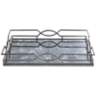 Eugenie 21" Wide Polished Nickel Antique Mirrored Tray