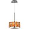 Flame Mosaic Giclee Glow 10 1/4&quot; Wide Pendant Light