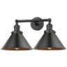 Briarcliff 9&quot;H Rubbed Bronze 2-Light Adjustable Wall Sconce