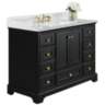 Audrey 48&quot;W Onyx Black and White Marble Single Sink Vanity