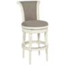Oliver 30&quot; Pewter Scroll Back Swivel Bar Stool