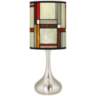 Modern Squares Giclee Droplet Table Lamp
