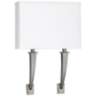 Sheridan 18&quot; High Satin Nickel 2-Arm LED Wall Sconce