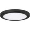 Platter 11&quot; Round Black LED Outdoor Ceiling Light w/ Remote