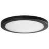 Platter 15&quot; Round Bronze LED Outdoor Ceiling Light w/ Remote