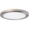 Platter 15&quot; Round Nickel LED Outdoor Ceiling Light w/ Remote