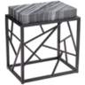 Julia 20&quot; Wide Black and Marble Accent Table