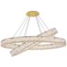 Monroe 41&quot; Wide Gold and Crystal 2-Tier Oval LED Chandelier