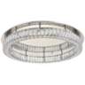 Monroe 34&quot; Wide Chrome and Crystal LED Ceiling Light