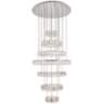 Monroe 33 1/2&quot; Wide Chrome and Crystal 7-Tier LED Chandelier