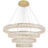 Monroe 42&quot; Wide Gold and Crystal 4-Tier LED Chandelier