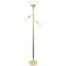 Elegant Designs Gold 3-Light Torchiere Metal Floor Lamp