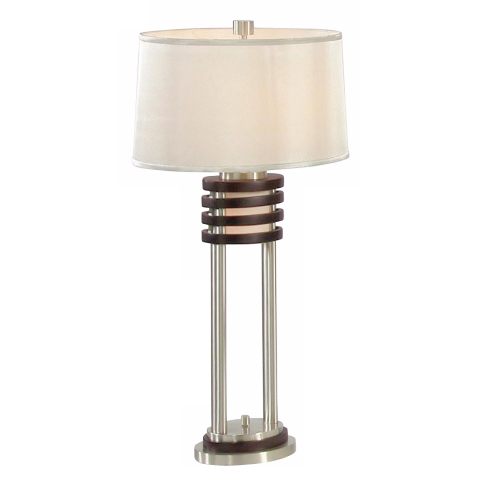 Kobe Dark Wood Night Light Table Lamp   #78298