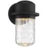 Mallow 9 1/4&quot; High Black Clear Glass LED Outdoor Wall Light