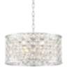 Murphy 19 3/4" Wide Chrome and Crystal Drum Pendant Light