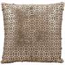 Mina Victory Laser-Cut Gold 18&quot; Square Leather Throw Pillow