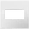 adorne Gloss White-on-White w/ White Back 2-Gang Wall Plate