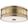 Hudson Valley Gaines 16&quot; Wide Aged Brass Ceiling Light