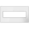 adorne® 4-Gang Mirror White with Black Back Wall Plate