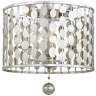 Crystorama Layla 15&quot; Wide Antique Silver Ceiling Light