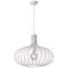 Rosalind 19 3/4&quot; Wide Textured White Open Cage Pendant Light