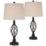 Annie Iron Scroll Lamps Set of 2 with Table Top Dimmers