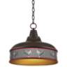 Country Rooster 15&quot; Wide Benson Bronze Pendant Light