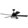 56" Craftmade Garrick Flat Black Wet Rated LED Ceiling Fan with Remote