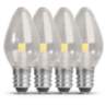4W Equivalent Clear 0.35W LED Night Light Bulb Set of 4