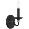 Westchester County 7 1/2&quot; High Sand Coal Candle Wall Sconce
