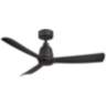 44" Fanimation Kute Black Damp Outdoor Ceiling Fan with Remote Control