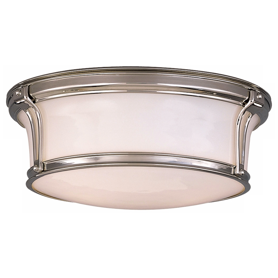 Newport 13” Wide Polished Nickel Ceiling Light   #84799