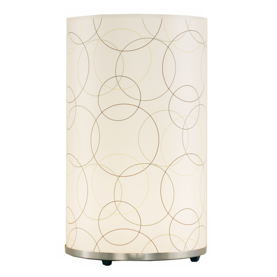 Lights Up Circle Pattern Meridian Large Accent Table Lamp   #84922
